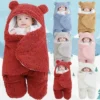 097458c2-ec58-4389-8813-3a1495ba4bca.webp Cute Bear Hooded Ultra-Soft Baby Swaddle Blanket & Sleeping Bag
