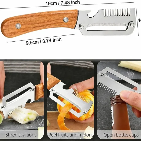 ১ পিস 3 in 1 Multi-Functional Stainless Steel Vegetable Peeler