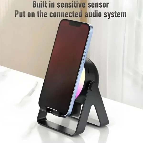 16922c61-b892-4726-972e-a49bdcfd54c6.webp ZF18 Wireless Induction Sensor Speaker with Phone Stand & RGB Light