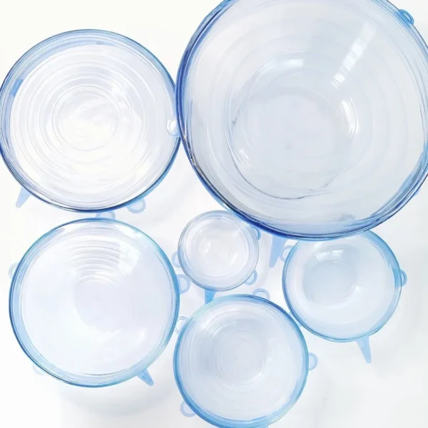 6 Pack Stretchable Silicone Bowl Covers