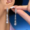 Sparkling Crystal Rhinestone Long Drop Earrings
