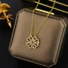 20d5f672-f476-4616-bd39-0b605ec675b1.webp 2-in-1 Magnetic Four Leaf Clover Heart Gold Necklace