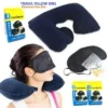 3 in 1 Travel Pillow, Eye Mask & Earplug Set