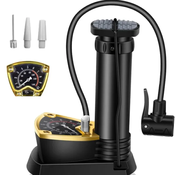 Portable Foldable Foot Air Pump with Pressure Gauge