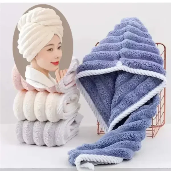 Large Thick Striped Cotton Towel
