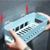 Wall Mounted Adhesive Storage Rack for Kitchen & Bathroom