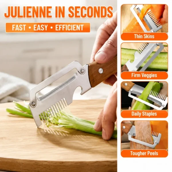 ২ পিস 3 in 1 Multi-Functional Stainless Steel Vegetable Peeler