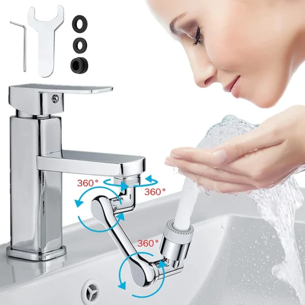 FlexiFlow 1080° Rotating Robotic Arm Faucet Extender