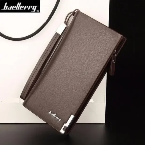 Baellerry Long Leather Wallet for Men
