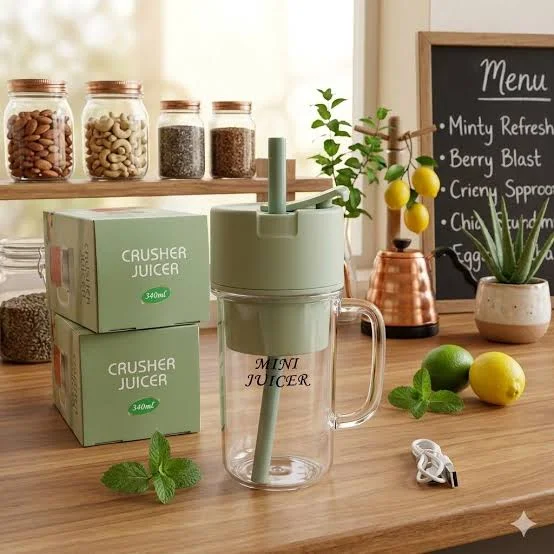 2-in-1 Mini Portable USB Rechargeable Crusher Juicer