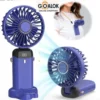 3-in-1 Portable Rechargeable Mini Fan with LED Digital Display (5-Speed)