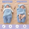 56124f1a-fc00-4799-b3fc-f02404e654c0.webp Cute Bear Hooded Ultra-Soft Baby Swaddle Blanket & Sleeping Bag