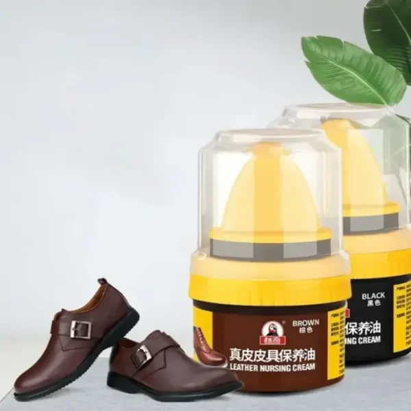 Premium Brown Leather Shoe Polish