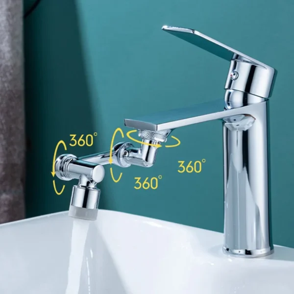 FlexiFlow 1080° Rotating Robotic Arm Faucet Extender