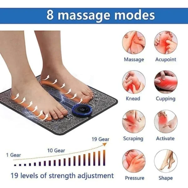 EMS Electric Foot Massager Mat & Muscle Stimulator