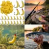 12 Pcs Soft Silicone Maggots Artificial Fishing Bait