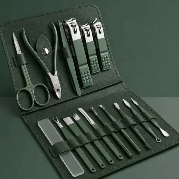 Professional Stainless Steel Manicure & Pedicure Set (16 Pcs)