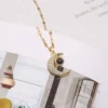 I Love You Crescent Moon Projection Necklace