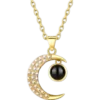 I Love You Crescent Moon Projection Necklace
