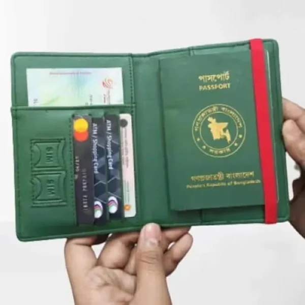 985032dd-7cfa-48fe-84cc-cbf1086d2d89.webp Bangla Flag PU Leather Passport Cover & Travel Wallet