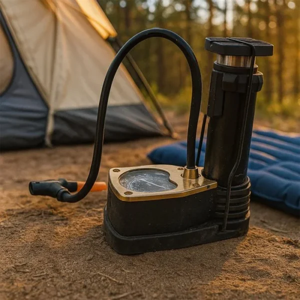 Portable Foldable Foot Air Pump with Pressure Gauge