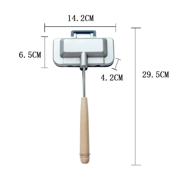 Premium Gas Stove Hot Sandwich Maker with Wooden Handle