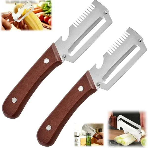 ১ পিস 3 in 1 Multi-Functional Stainless Steel Vegetable Peeler