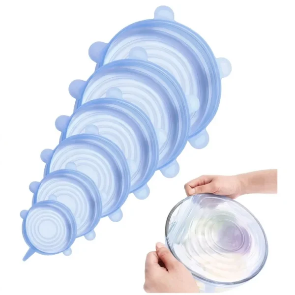 6 Pack Stretchable Silicone Bowl Covers