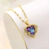 Wings Heart Pendant Necklace