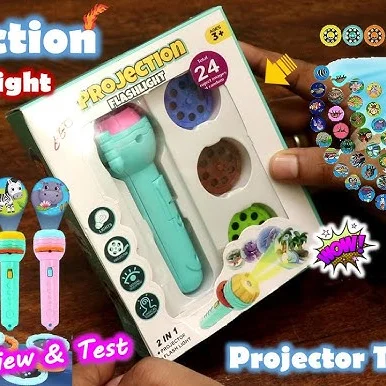 Kids Projection Flashlight Torch Toy with Slides