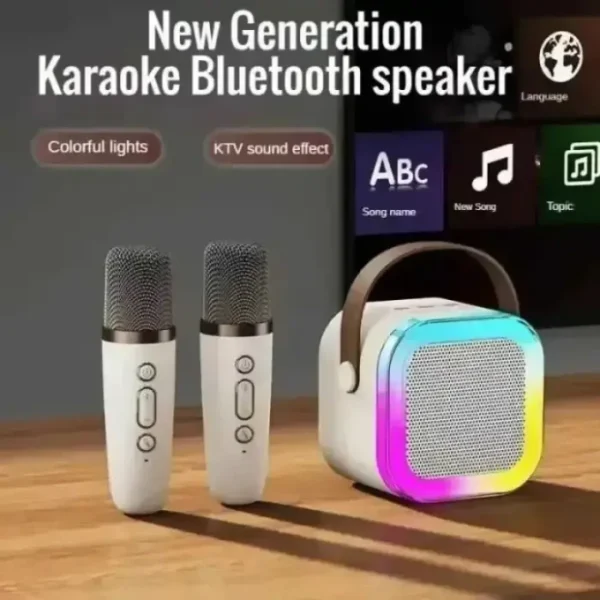 K12 RGB Wireless Karaoke Speaker with Dual Mics