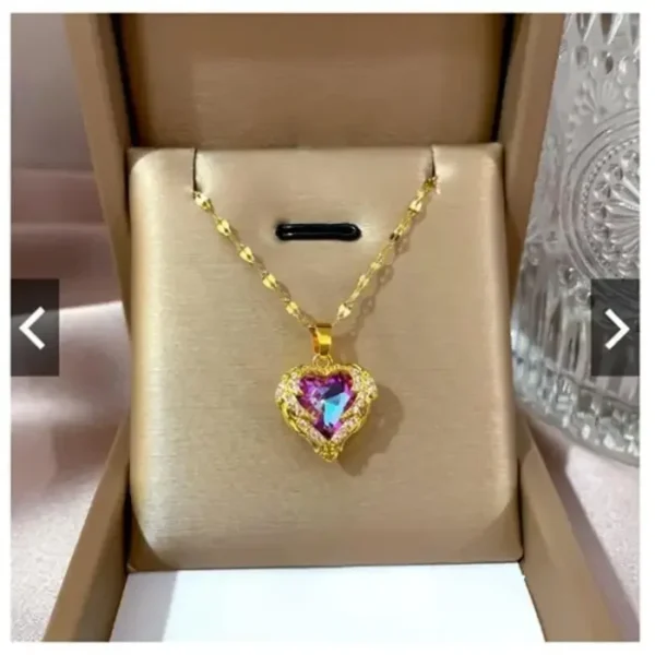 Wings Heart Pendant Necklace