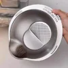 Stainless Steel Rice Washing Bowl & Vegetable Strainer