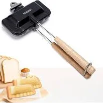 Premium Gas Stove Hot Sandwich Maker with Wooden Handle