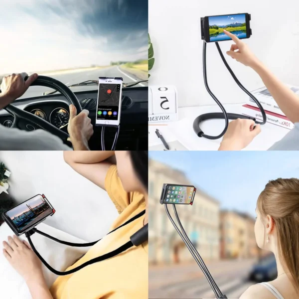 c7bcb372-9359-4d2c-b1c0-dd8aec2842b1.webp Universal Flexible Lazy Neck Phone Holder & Table Stand