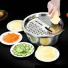 3-in-1 Stainless Steel Vegetable Cutter & Drainer
