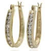 Elegant Multi-Layer Gold Rhinestone Hoop Earrings