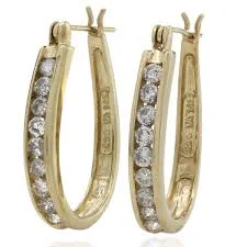 Elegant Multi-Layer Gold Rhinestone Hoop Earrings