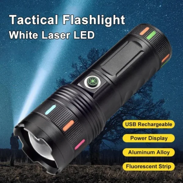 Super Bright 600W LED Flashlight with Power Bank