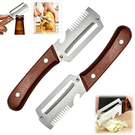 ২ পিস 3 in 1 Multi-Functional Stainless Steel Vegetable Peeler