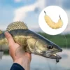 12 Pcs Soft Silicone Maggots Artificial Fishing Bait
