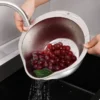 Stainless Steel Rice Washing Bowl & Vegetable Strainer