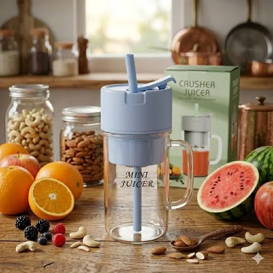 2-in-1 Mini Portable USB Rechargeable Crusher Juicer