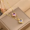 f00be961-2a86-47d1-96a3-f4e71fadca6b.webp Crystal Purple Heart Pendant Gold Chain Necklace