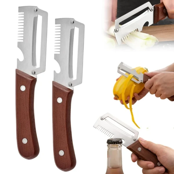 ১ পিস 3 in 1 Multi-Functional Stainless Steel Vegetable Peeler